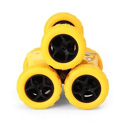Babyhug Double Flip Sixer Stunt Car with Lights - Yellow| 360° Rotating Flip Action|6-Wheel High-Speed Off-Road Drift Car|2.4 GHz Long Range Remote Control| Type-C Charging| Best Gift for 4+ Year Kids