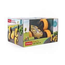 Babyhug Double Flip Sixer Stunt Car with Lights - Yellow| 360° Rotating Flip Action|6-Wheel High-Speed Off-Road Drift Car|2.4 GHz Long Range Remote Control| Type-C Charging| Best Gift for 4+ Year Kids