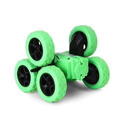 Babyhug Double Flip Sixer Stunt Car with Lights - Yellow| 360° Rotating Flip Action|6-Wheel High-Speed Off-Road Drift Car|2.4 GHz Long Range Remote Control| Type-C Charging| Best Gift for 4+ Year Kids