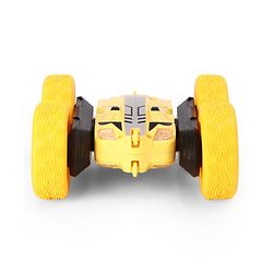 Babyhug Double Flip 360° Stunt Car with Lights - Yellow| 4 Wheel Drive Drift High Speed RC Car| Double Sided Rotating Wheels| 2.4 GHz Long Range Remote| Type-C Charging| Best Gift for 4+ Year Kids