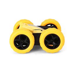 Babyhug Double Flip 360° Stunt Car with Lights - Yellow| 4 Wheel Drive Drift High Speed RC Car| Double Sided Rotating Wheels| 2.4 GHz Long Range Remote| Type-C Charging| Best Gift for 4+ Year Kids