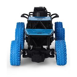 Babyhug Off Roader RC Car with Mist Smoke Spray - Blue| 6-Wheel Drive System| Monster Car Designed for All Terrain| 2.4 GHz Long Range Remote| Type-C Charging| Best Gift for 4+ Year Kids