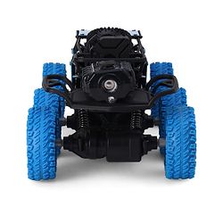 Babyhug Off Roader RC Car with Mist Smoke Spray - Blue| 6-Wheel Drive System| Monster Car Designed for All Terrain| 2.4 GHz Long Range Remote| Type-C Charging| Best Gift for 4+ Year Kids