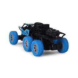 Babyhug Off Roader RC Car with Mist Smoke Spray - Blue| 6-Wheel Drive System| Monster Car Designed for All Terrain| 2.4 GHz Long Range Remote| Type-C Charging| Best Gift for 4+ Year Kids