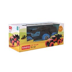 Babyhug Off Roader RC Car with Mist Smoke Spray - Blue| 6-Wheel Drive System| Monster Car Designed for All Terrain| 2.4 GHz Long Range Remote| Type-C Charging| Best Gift for 4+ Year Kids