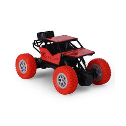 Babyhug Mud Master and Rechargeable RC Car - Red| 4-Wheel Drive System| Designed for All Terrain| Long Range 2.4 GHz Remote| BIS Certified| Gifting Toy| Type-C Charging| Best Gift for 4+ Year Kids