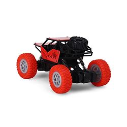 Babyhug Mud Master and Rechargeable RC Car - Red| 4-Wheel Drive System| Designed for All Terrain| Long Range 2.4 GHz Remote| BIS Certified| Gifting Toy| Type-C Charging| Best Gift for 4+ Year Kids