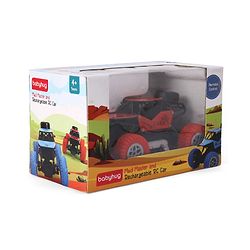 Babyhug Mud Master and Rechargeable RC Car - Red| 4-Wheel Drive System| Designed for All Terrain| Long Range 2.4 GHz Remote| BIS Certified| Gifting Toy| Type-C Charging| Best Gift for 4+ Year Kids