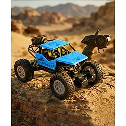 Babyhug Mud Master and Rechargeable RC Car - Red| 4-Wheel Drive System| Designed for All Terrain| Long Range 2.4 GHz Remote| BIS Certified| Gifting Toy| Type-C Charging| Best Gift for 4+ Year Kids