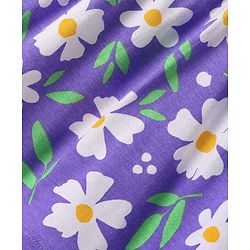 Babyhug Single Jersey Knit Cap Sleeves Heart & Floral Printed Frocks With Bow Applique Pack of 2 - Multicolor