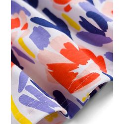 Babyhug 100% Cotton Knit Half Sleeves Floral Printed Frock With Bow Pack Of 2 - Multicolour