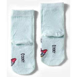 Cute Walk by Babyhug Disney Knit Ankle Length Socks With Minnie Mouse Graphics Pack Of 3 - Dark Pink White & Sea Green