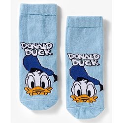 Cute Walk by Babyhug Disney  Knit Ankle Length Anti Bacterial Socks With Mickey Mouse & Friends Print Pack Of 3 - Red Light Blue & Yellow