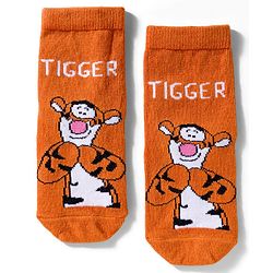 Cute Walk by Babyhug Disney Knit Ankle Length Anti Bacterial  Socks With Tiger Design Pack Of 3 - Orange Blue & Yellow