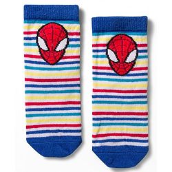 Cute Walk by Babyhug Non Terry Knit Anti Bacterial Ankle Length Socks With Spider Man Graphic Pack Of 3 - Multicolour