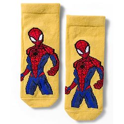Cute Walk by Babyhug Non Terry Knit Anti Bacterial Ankle Length Socks With Spider Man Graphic Pack Of 3 - Multicolour