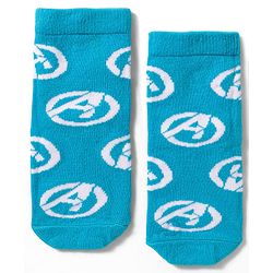 Cute Walk by Babyhug Marvel Non Terry Knit Ankle Length Anti Bacterial Socks With Avengers Graphics Pack of 3 - Multicolor