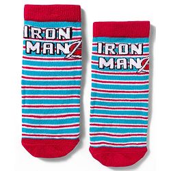Cute Walk by Babyhug Marvel Non Terry Knit Ankle Length Anti Bacterial Socks With Avengers Graphics Pack of 3 - Multicolor