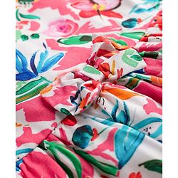 Babyhug Cotton Woven Sleeveless Floral Printed Frock - Multicolour
