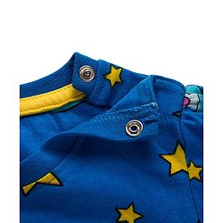 Babyhug Cotton Knit Full Sleeves Co-ord Night Suit With Rainbow Print - Blue