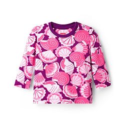 Babyhug Cotton Knit Full Sleeves T-Shirt & Pyjama Co-ord Night Suit With Seashell Print - Pink