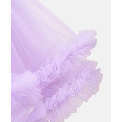 Babyhug Woven Sleeveless Fit & Flare Gown with Corsage & Sequin Detailing - Lavender