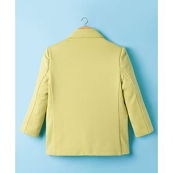 Babyhug Cotton Knit Full Sleeves Party Blazer With T-Shirt - Light Green