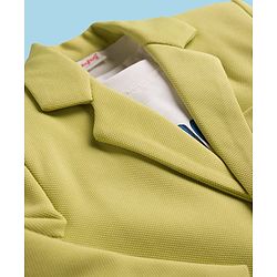 Babyhug Cotton Knit Full Sleeves Party Blazer With T-Shirt - Light Green