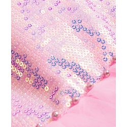 Babyhug Woven Sleeveless Party Dress with Sequin Detailing - Pink