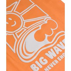 Babyhug Cotton Knit Half Sleeves T-Shirt with Sun Graphic - Orange