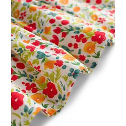 Babyhug Cotton Woven Sleeveless Floral Printed Frock -  Multicolour