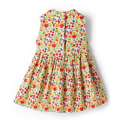 Babyhug Cotton Woven Sleeveless Floral Printed Frock -  Multicolour