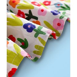 Babyhug Cotton Woven Sleeveless Floral Printed Frock - Multicolour