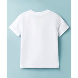 Babyhug Cotton Knit Half Sleeves T-Shirt with Nautical Theme Print - White
