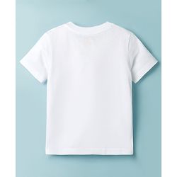Babyhug Cotton Knit Half Sleeves T-Shirt with Nautical Theme Print - White