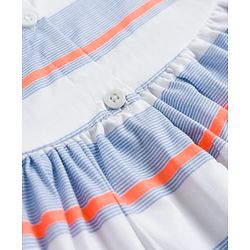 Babyhug Cotton Woven Sleeveless Striped Frock - Multicolor