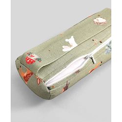 Babyhug Premium 100% Cotton Head Shaping Foam Pillow Woodland Print - Beige & Green