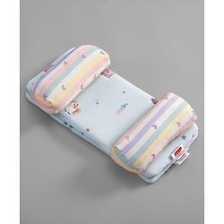 Babyhug Premium 100% Cotton Head Shaping Foam Pillow Woodland Print - Beige & Green