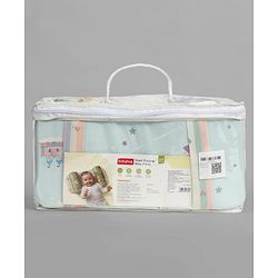 Babyhug Premium 100% Cotton Head Shaping Foam Pillow Woodland Print - Beige & Green
