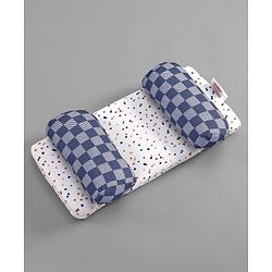 Babyhug Premium 100% Cotton Head Shaping Foam Pillow Woodland Print - Beige & Green