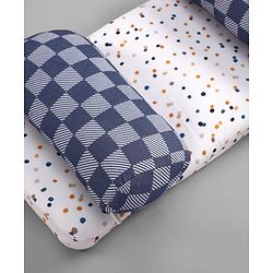 Babyhug Premium 100% Cotton Head Shaping Foam Pillow Woodland Print - Beige & Green