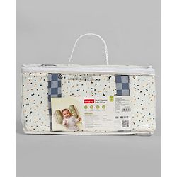 Babyhug Premium 100% Cotton Head Shaping Foam Pillow Woodland Print - Beige & Green