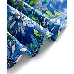 Babyhug Cotton Woven Sleeveless Frock with Floral Print & Bow -Blue