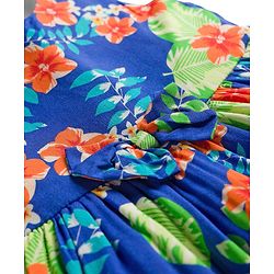 Babyhug Cotton Woven Sleeveless Frock with Floral Print - Multicolour