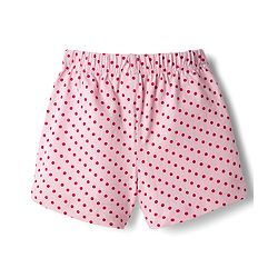 Babyhug Single Jersey Knit Mid Thigh Shorts With Strawberry Print Pack Of 2 - Pink