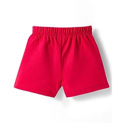 Babyhug Single Jersey Knit Cherry Printed Shorts With Bow Pack Of 2 -  Multicolour