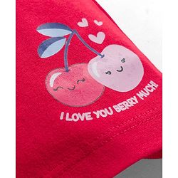 Babyhug Single Jersey Knit Cherry Printed Shorts With Bow Pack Of 2 -  Multicolour