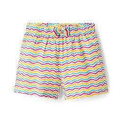 Babyhug Single Jersey Knit Mid Thigh Shorts With Star Print Pack Of 2 - Pink & Yellow