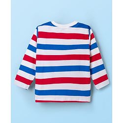 Babyhug Marvel Single Jersey Knit Full Sleeves T-Shirts with Avengers Graphic & Stripes Pack of 3 - Multicolor
