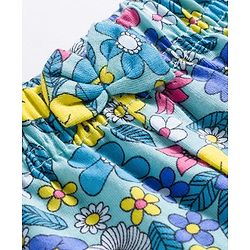 Babyhug Single Jersey Knit Floral Printed Shorts With Bow Pack Of 3- Multicolour